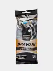 3 Одноразовых станка BRAVO III Premium с тремя лезвиями, плавающей головкой