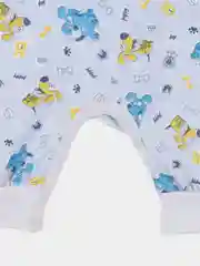 Голубой комбинезон детский, ясельный, на манжете, футер