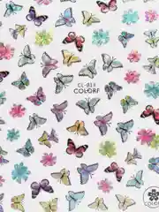 Лазурный наклейки-слайдеры для дизайна ногтей