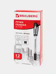 Ручка гелевая BRAUBERG Geller, черная, 12 штук, линия 0,35 мм