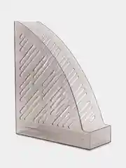Лоток вертикальный для бумаг BRAUBERG "Standard+", 250х90х300 мм,тонированный серый,237226