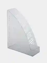 Лоток вертикальный для бумаг BRAUBERG "Standard+", 250х90х300 мм, прозрачный, 237227
