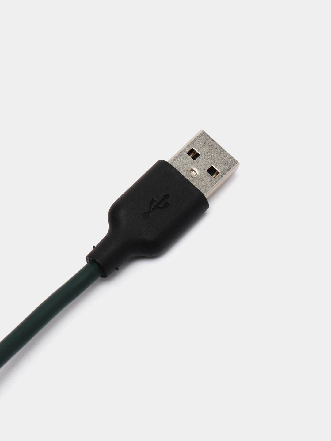 Тёмно-зелёный мягкий Силиконовый USB кабель провод зарядник шнур Micro, Type-C, iPhone Lightning Android