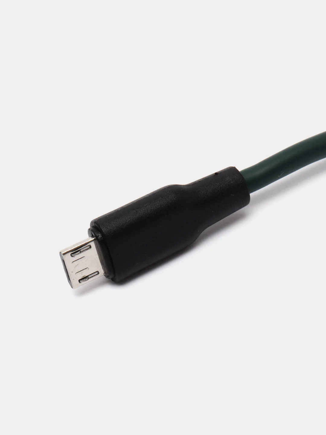 Тёмно-зелёный мягкий Силиконовый USB кабель провод зарядник шнур Micro, Type-C, iPhone Lightning Android