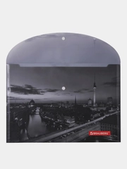 Папка-конверт с кнопкой BRAUBERG "NIGHT CITY", А4, 160 мкм, цветная печать