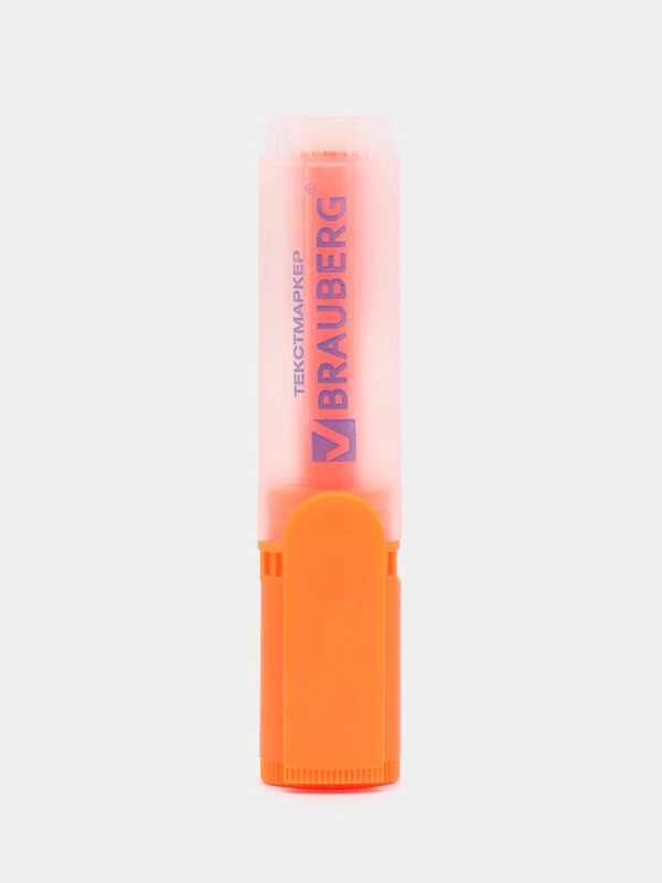 Текстовыделитель BRAUBERG "FLUO", ОРАНЖЕВЫЙ, линия 1-5 мм