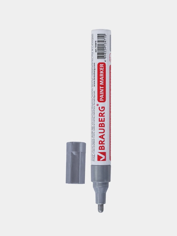 Маркер-краска лаковый (paint marker) 4 мм, СЕРЕБРЯНЫЙ ,BRAUBERG PROFESSIONAL