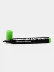 Маркер для флипчарта BRAUBERG, НЕПРОПИТЫВАЮЩИЙ, ЗЕЛЕНЫЙ, круглый наконечник, 2,5 мм, 151256