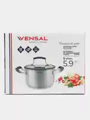 Кастрюля с крышкой Vensal Nuances de got VS1513 из нержавеющей стали 5,9л (24см)