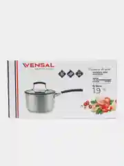 Ковш с крышкой Vensal Nuances de got VS1510 из нержавеющей стали 1,9л (16см)