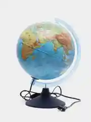 Интерактивный глобус Земли физико-политический с подсветкой, 250  мм