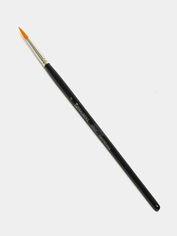 Кисть художественная профессиональная BRAUBERG "CLASSIC", синтетика жесткая, круглая, № 4