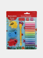 Пластилин классический BRAUBERG 12 цветов, 150 г