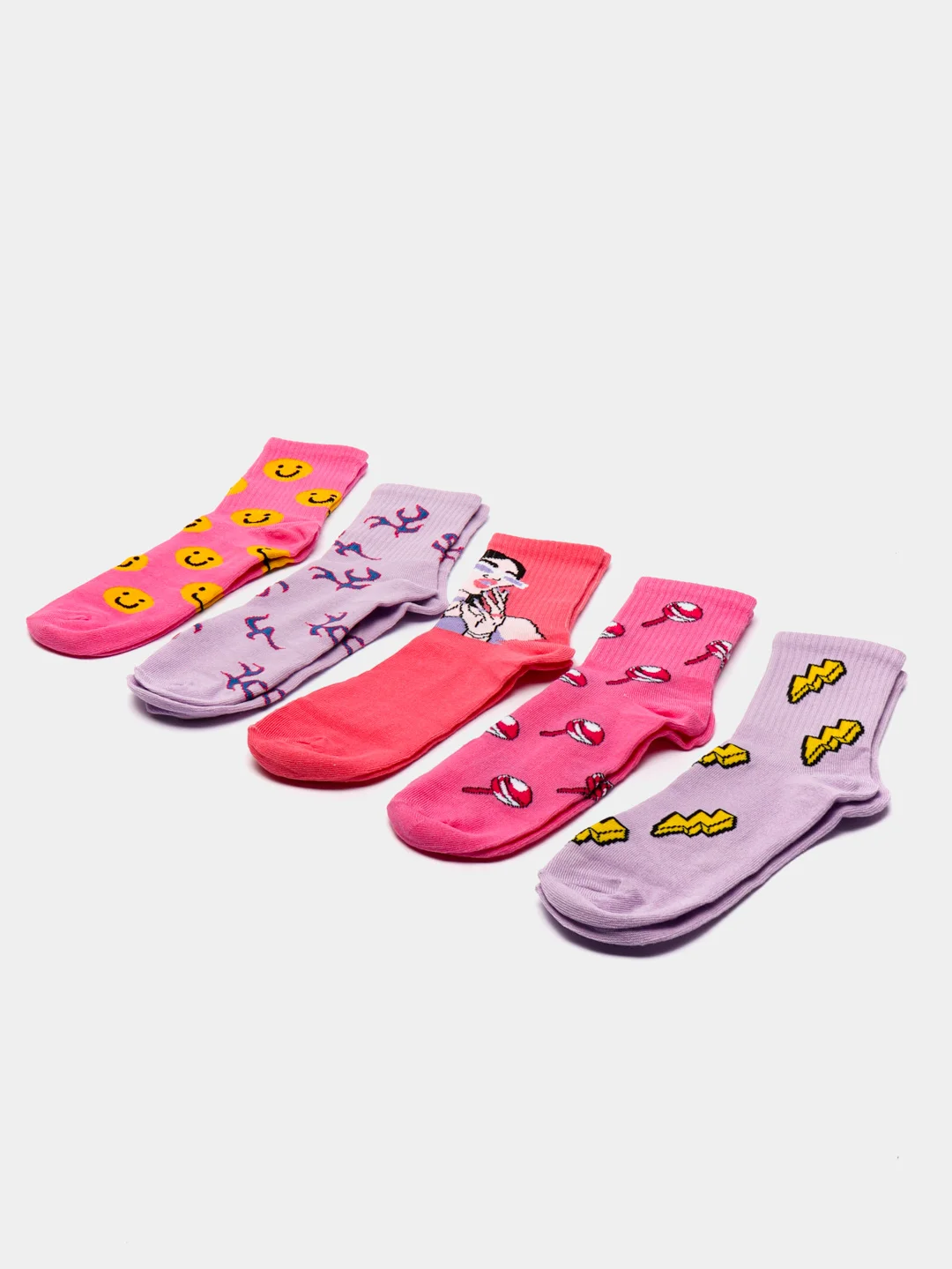Набор женских носков Kaftan Cool girl, 5 пар, размер 36-39, 23-25 см
