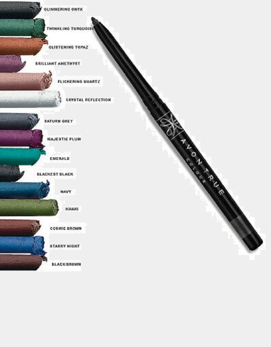 Аметистовый карандаш для глаз выкручивающийся Avon "Диамант", с мерцающим эффектом, 12 цветов