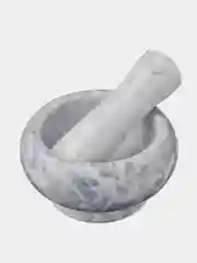 Белый ступка с пестиком, мрамор, 9 x 4,5 см