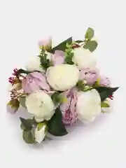 Лавандовый искусственные цветы пионы, готовая композиция в кашпо