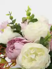 Лавандовый искусственные цветы пионы, готовая композиция в кашпо