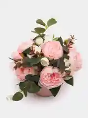 Конфетный искусственные цветы пионы, готовая композиция в кашпо