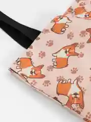 Коралловый сумка-шоппер из льна, с принтом собаки породы корги