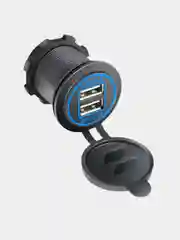 Голубой usb зарядное устройство (встраиваемое), 2.1А, автомобильное