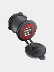 Красный usb зарядное устройство (встраиваемое), 2.1А, автомобильное