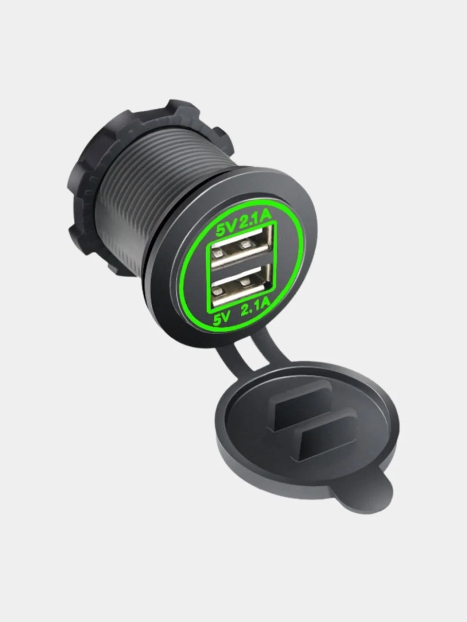 Лайм usb зарядное устройство (встраиваемое), 2.1А, автомобильное