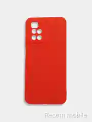 Бирюзовый чехол для Xiaomi Redmi 10 силиконовый с защитой камеры и бархатом внутри Редми 10