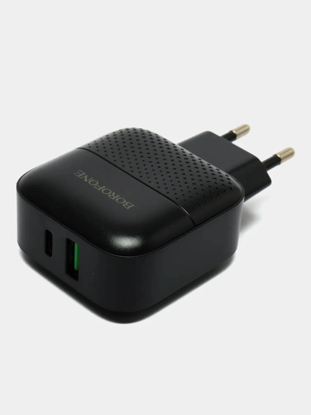 Белый зарядное устройство Borofone BA46A USB + Type-C PD (быстрая зарядка 3.0, 3A, 18W)