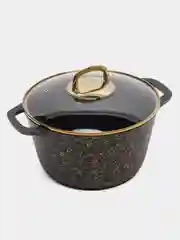 Кастрюля КУКМАРА, серия "Грация" чёрный с золотом, сверхстойкое покрытие 2,5л 3,5л 4,5л