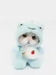 Мягкая игрушка-брелок "Кот в костюме", 12 см, котик в кигуруми, кот в кигуруми