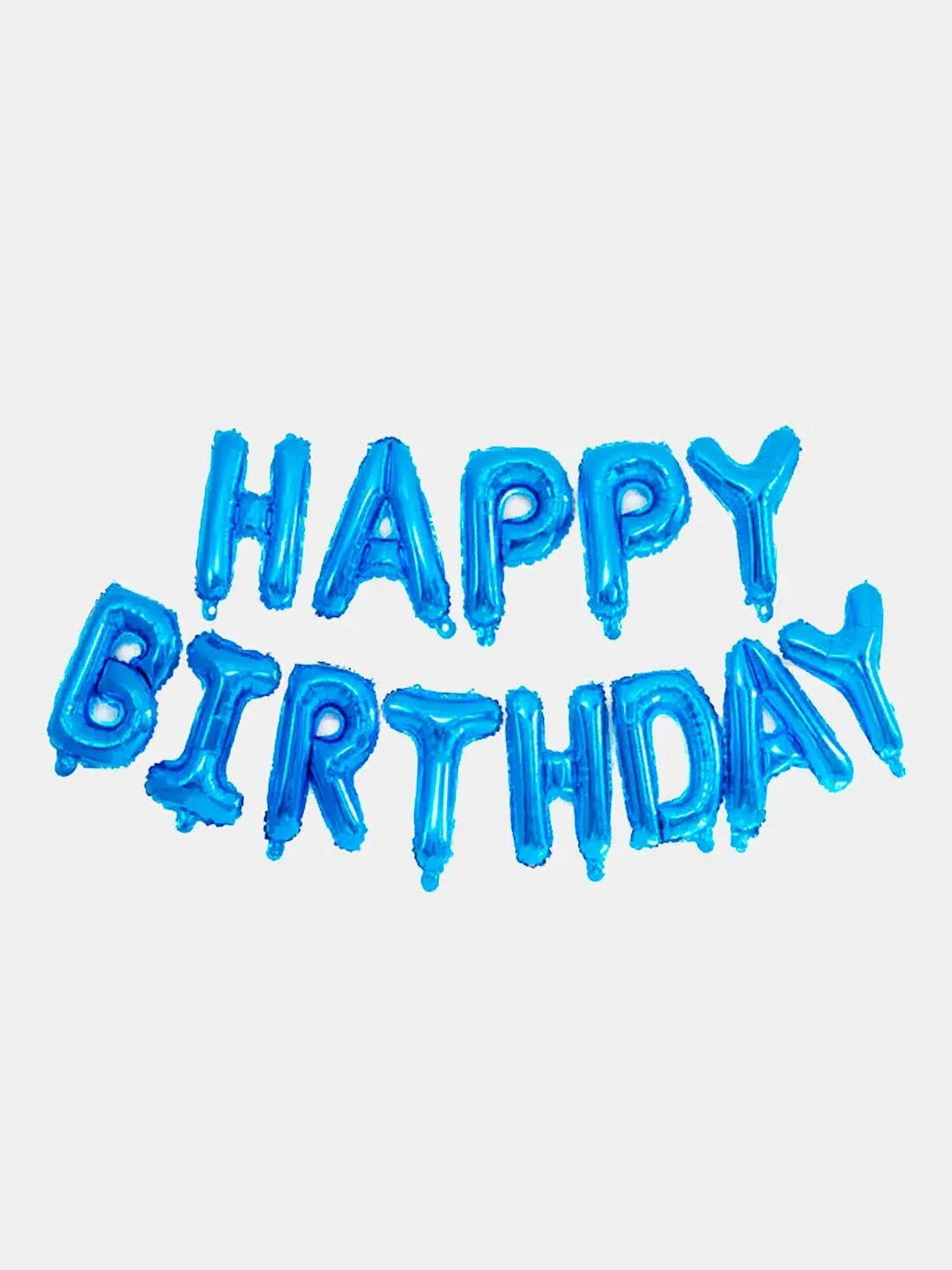 Синий растяжка "Happy Birthday" из шаров