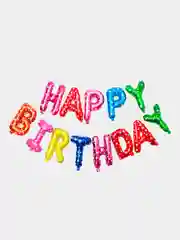 Разноцветный растяжка "Happy Birthday" из шаров