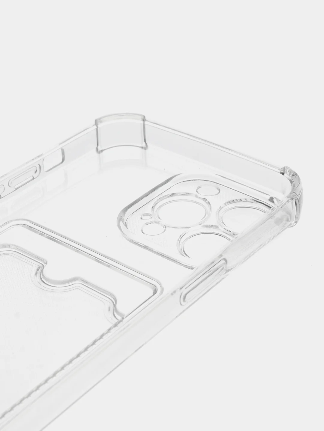 Прозрачный чехол с карманом для карт для iPhone 14, Pro, Max, Plus