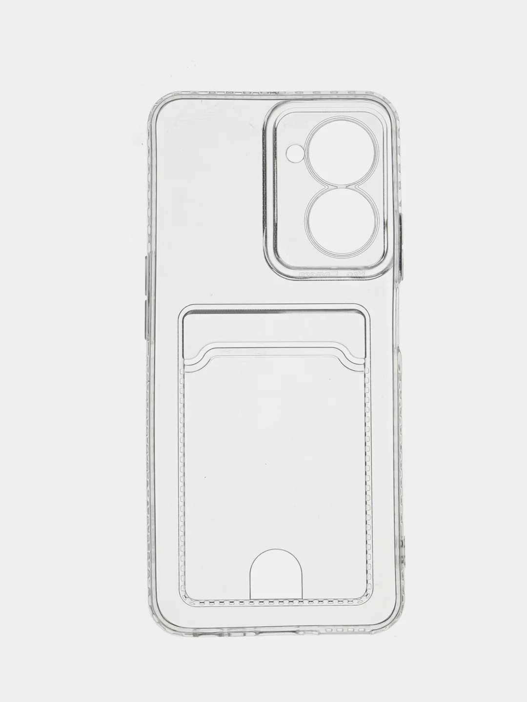 Лавандовый чехол для Realme C33 / Реалми С33 прозрачный, с карманом для карты