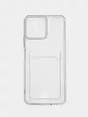Прозрачный чехол для Realme C30 C30s Narzo 50i Prime Реалми С30 Нарзо прозрачный с карманом для карты