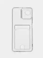 Лавандовый чехол для Realme C30 C30s Narzo 50i Prime Реалми С30 Нарзо прозрачный с карманом для карты