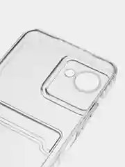 Лавандовый чехол для Realme C30 C30s Narzo 50i Prime Реалми С30 Нарзо прозрачный с карманом для карты