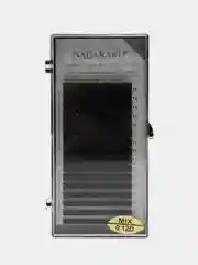 Пурпурный ресницы для наращивания Nagaraku MIX (Нагараку) Изгиб C, D, B, J, N, L, DD, LC,LD, черные, цветные
