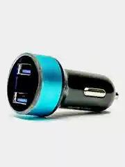 Голубой автомобильное зарядное устройство, 2 USB, 3.1 А в прикуриватель