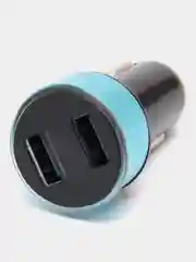 Голубой автомобильное зарядное устройство, 2 USB, 3.1 А в прикуриватель