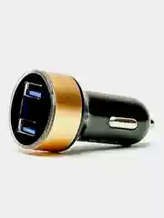 Золотой автомобильное зарядное устройство, 2 USB, 3.1 А в прикуриватель