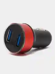 Красный автомобильное зарядное устройство, 2 USB, 3.1 А в прикуриватель