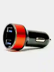 Красный автомобильное зарядное устройство, 2 USB, 3.1 А в прикуриватель
