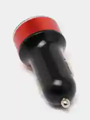 Красный автомобильное зарядное устройство, 2 USB, 3.1 А в прикуриватель