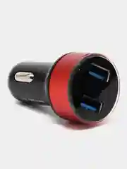 Красный автомобильное зарядное устройство, 2 USB, 3.1 А в прикуриватель