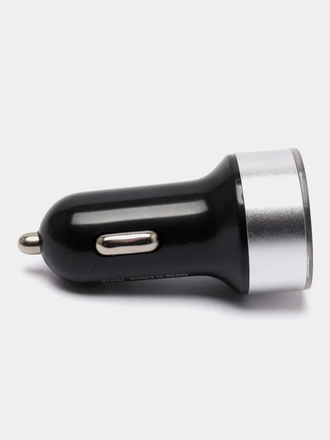 Серебряный автомобильное зарядное устройство, 2 USB, 3.1 А в прикуриватель