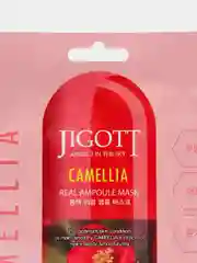 Тканевая маска для лица с камелией Jigott Camellia Real Ampoule Mask