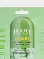 Маска тканевая Jigott Cucumber Real Ampoule Mask, ампульная, с огурцом