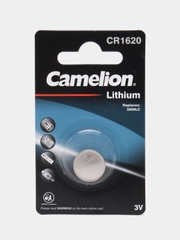 Батарейка литиевая Camelion CR1620 BP1B, 3 В, круглая "таблетка" 5009LC